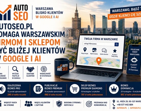 AutoSEO.pl pomaga warszawskim firmom i sklepom zwiększać widoczność w Google i systemach AI