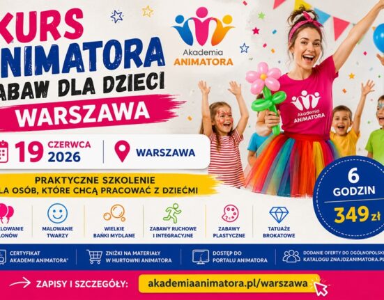 Kurs Animatora Zabaw dla Dzieci w Warszawie – szkolenie Akademii Animatora 19 czerwca 2026