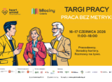 Plakat Targów Pracy „Praca bez metryki" w Galerii Młociny — 16–17 czerwca 2026, godz. 11:00–18:00, bezpłatne spotkania z pracodawcami i doradcami kariery dla osób 45+
