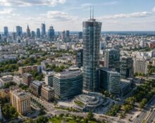 Wola – dzielnica Warszawy, widok na wieżowce Warsaw Spire i nowoczesne centrum biznesowe