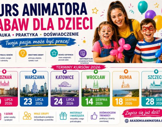 Kurs Animatora Zabaw dla Dzieci w Warszawie 23 lipca 2026 – plakat Akademii Animatora®