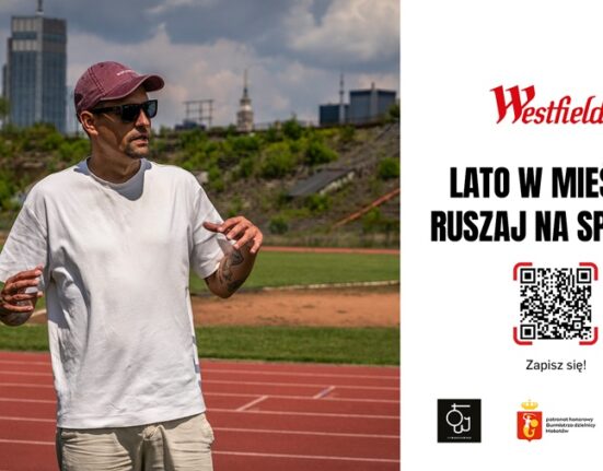 Plakat promocyjny wycieczki rowerowej Westfield Mokotów i PoWarszawsku